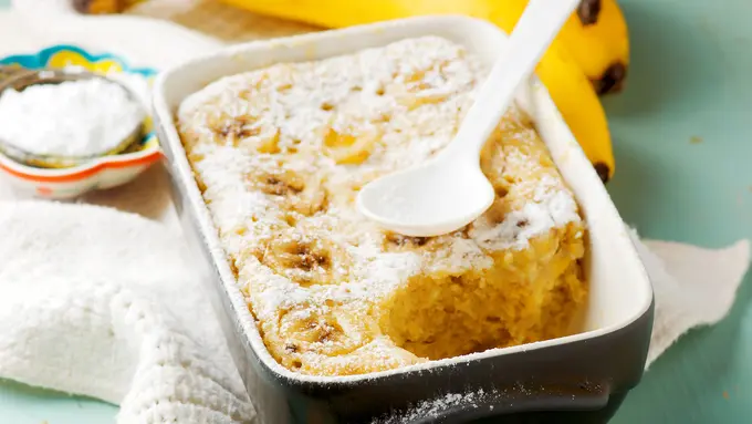 Resep Puding Santan Pisang Roti Tawar Lembut