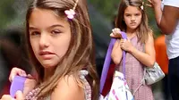 Suri Cruise semakin besar terlihat seperti Katie Holmes. (foto: mirror.co.uk)