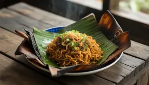 Resep Mie Goreng Bakar Daun Pisang yang Wangi Smoky