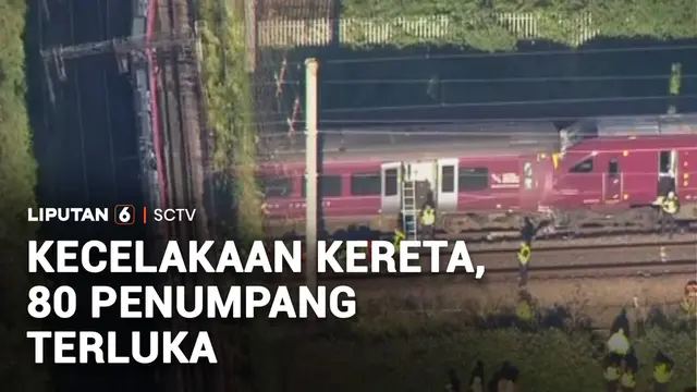 Dua Kereta Bertabrakan di Inggris, Satu Tewas dan Puluhan Penumpang Luka