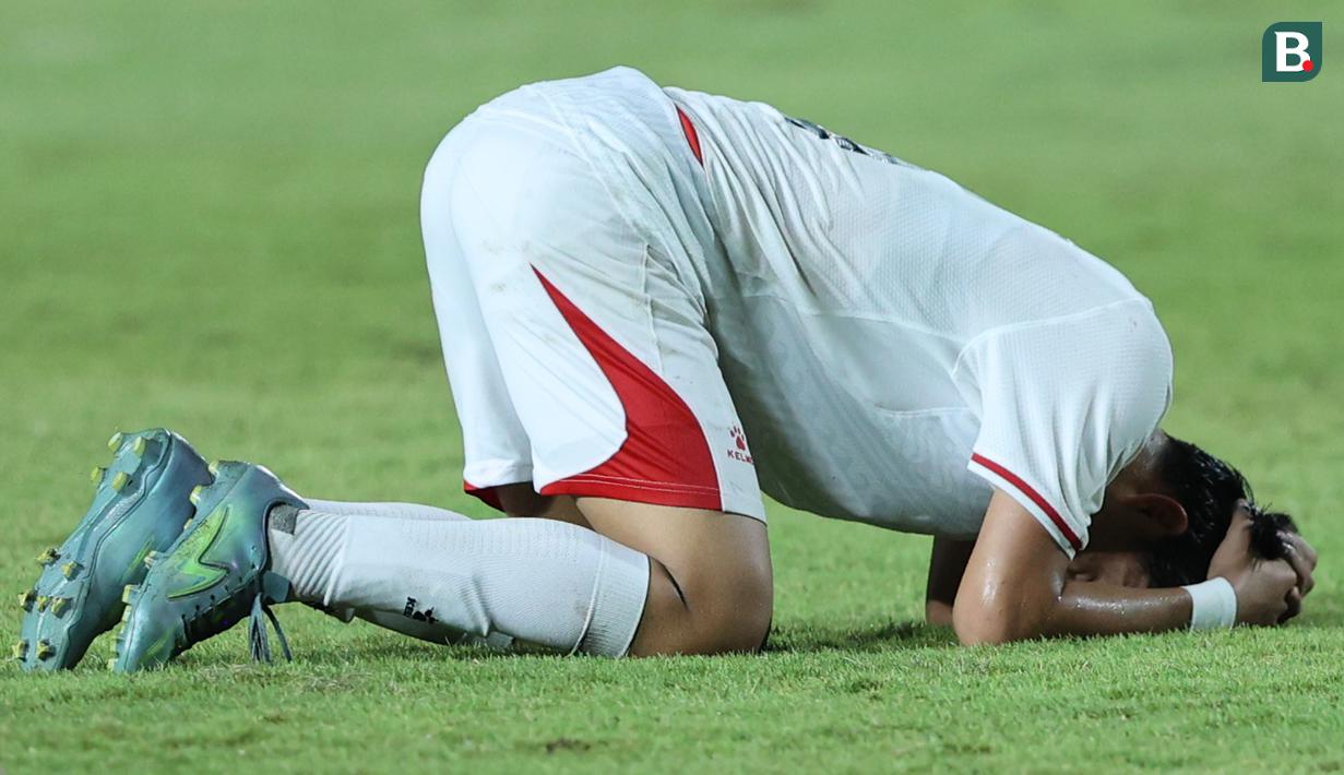 Timnas Indonesia U-17 nantinya akan menghadapi laga penentuan melawan Vietnam pada Minggu (19/04/2026). Kemenangan menjadi penting untuk Skuad Garuda jika ingin lolos ke semifinal Piala AFF U-17 2026. (Bola.com/M Iqbal Ichsan)