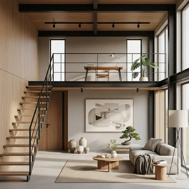 Desain Rumah Mezzanine Minimalis dengan Konsep Industrial Kekinian