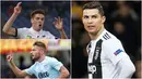 Striker Juventus, Cristiano Ronaldo tertinggal dua gol dari striker Genoa, Krzysztof Piątek, yang memuncaki daftar pencetak gol sementara dengan torehan 13 gol. Berikut daftar top scorer sementara Serie A pekan ke 17. (Foto Kolase AP dan AFP)