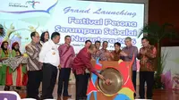 Menpar, Arief Yahya dan Gubernur Babel, Rustam Effendi me-Launching Festival Pesona Serumpun Sebalai Nusantara 2016.
