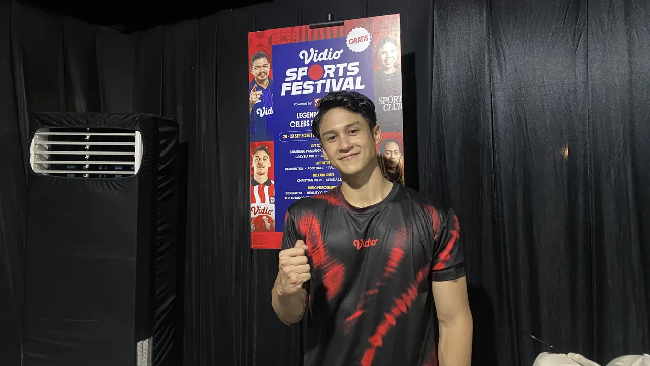 Antonio Blanco Jr dalam acara Vidio Sports Festival 2026 di Jakarta, Minggu (27/9/2026). (Liputan6.com/Nola Vemiliana)