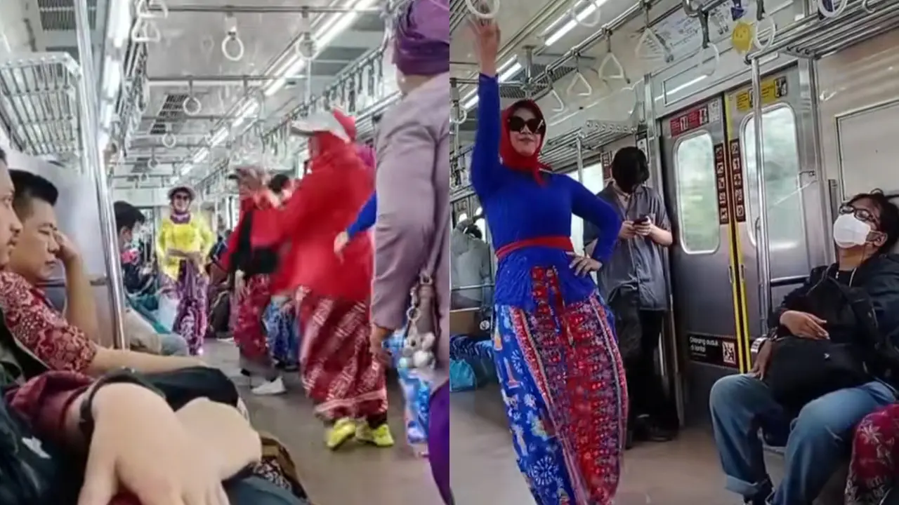 Emak-Emak Fashion Show di KRL