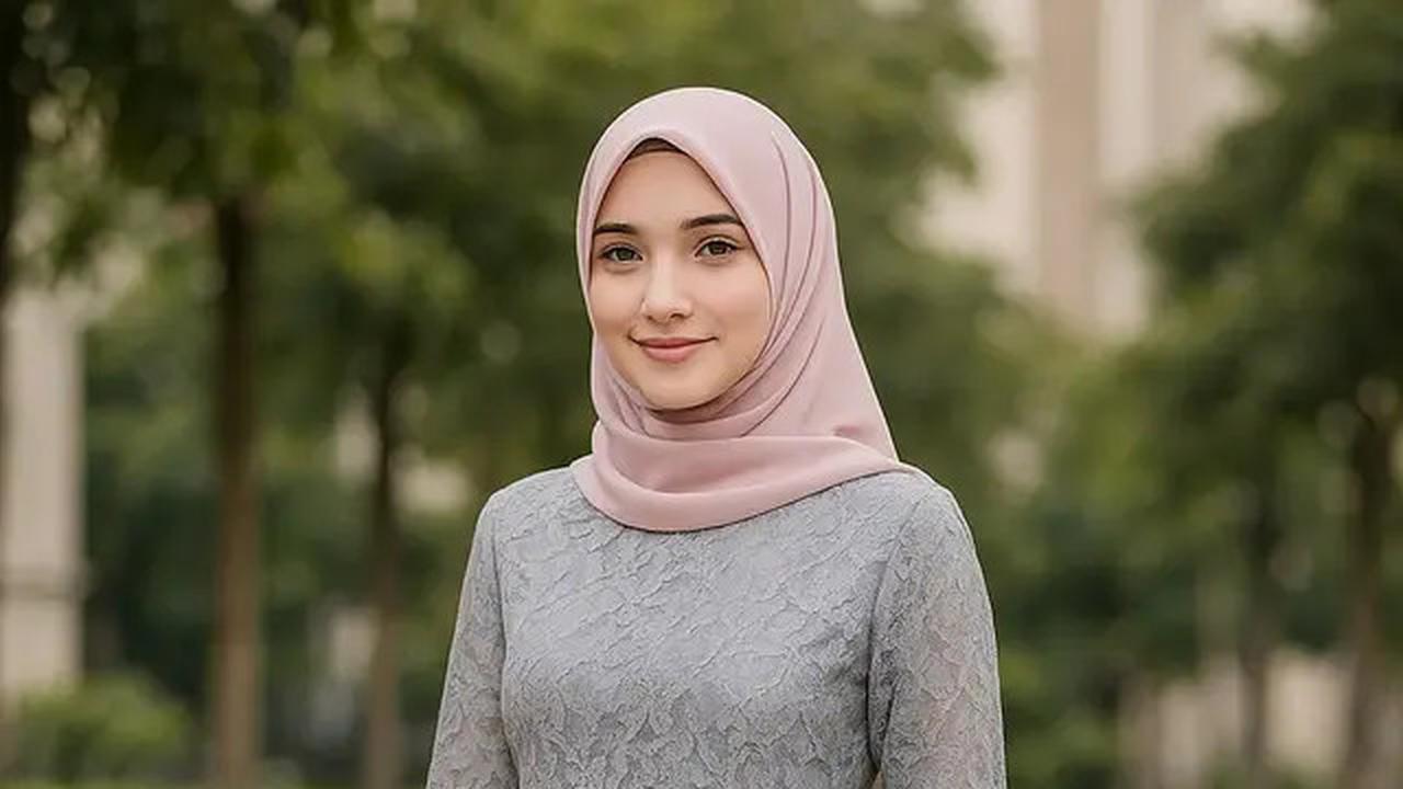 7 Model Gamis Brokat Warna Abu-Abu Kombinasi Terbaru, Simpel dan Elegan