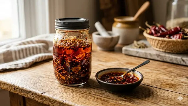Cara Buat Chili Oil Homemade (Foto: Gemini AI)