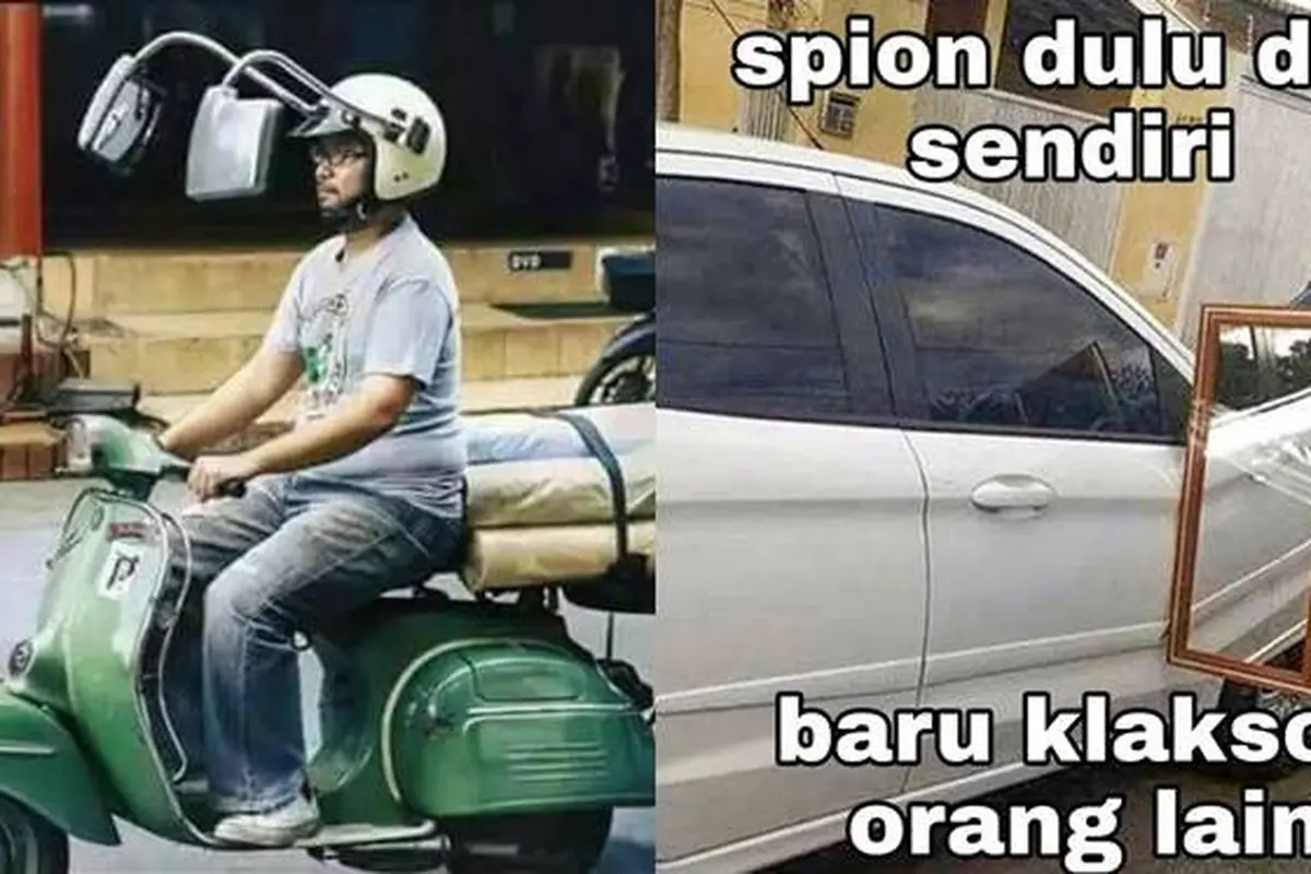 7 Potret Nyeleneh Spion Kendaraan Ini Bikin Tepuk Jidat