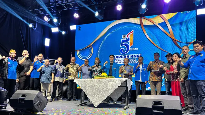 Ketua Umum DPP KNPI M Ryano Panjaitan memimpin langsung jalannya peringatan hari lahir organisasinya yang ke-51 di Gedung KNPI, Rasuna Said, Jakarta, Selasa (23/7) (Istimewa)