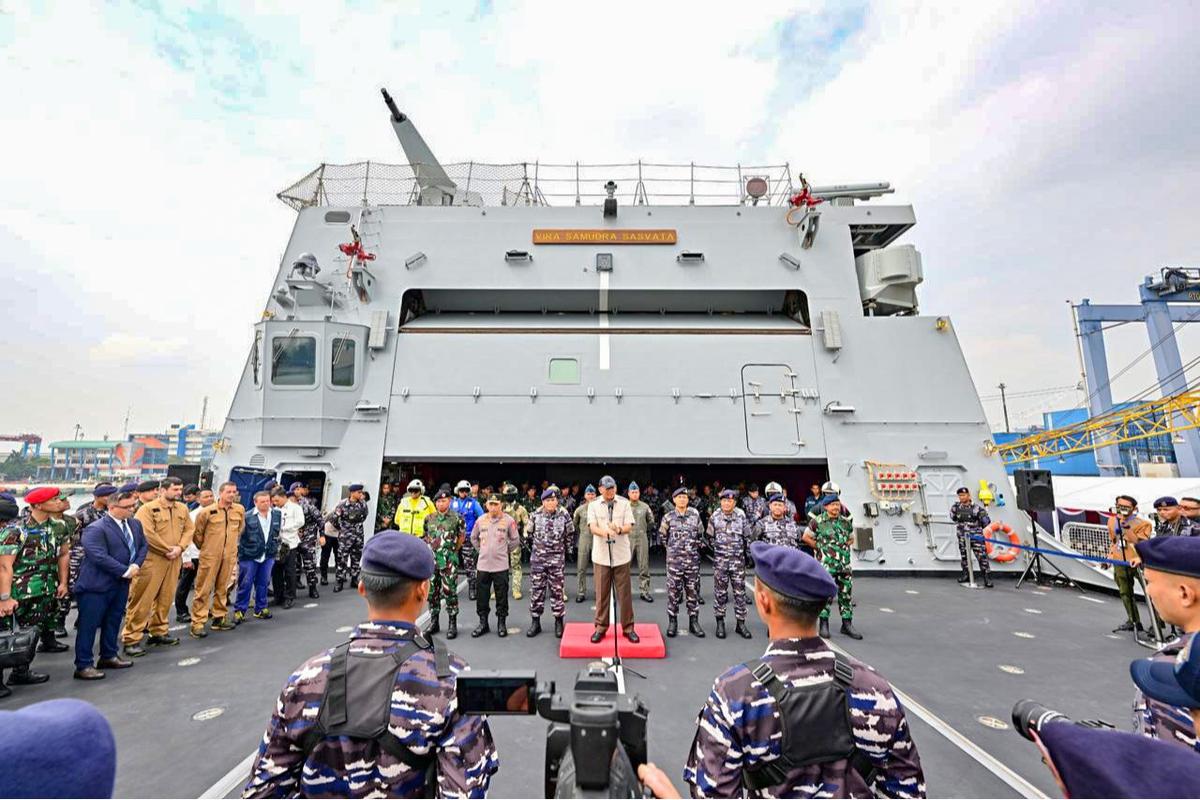 FOTO: KRI Brawijaya-320, Frigate Terbesar se-Asia Tenggara Resmi Perkuat TNI AL