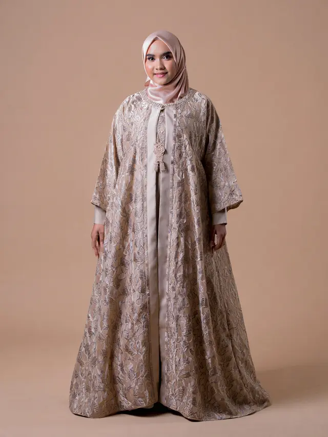 Brokat Arab Kombinasi Gamis Abaya