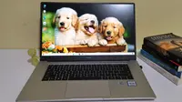 Laptop terbaru Huawei MateBook D15 versi Intel memiliki layar IPS FHD seluas 15,6 inci (Liputan6.com/ Agustin Setyo W).