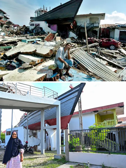Gelombang tsunami menerpa sejumlah pesisir negara Asia Tenggara seperti Indonesia, Malaysia, Thailand dan Myanmar serta di beberapa negara Asia Selatan, termasuk Sri Lanka, Maldives, dan India. (Foto oleh: Chaideer MAHYUDDIN and Jewel SAMAD/AFP)