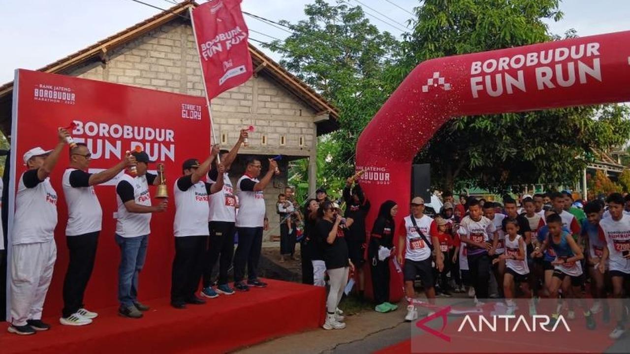 Borobudur Fun Run Meriah Tutup Rangkaian Bank Jateng Borobudur Marathon 2025 di Magelang