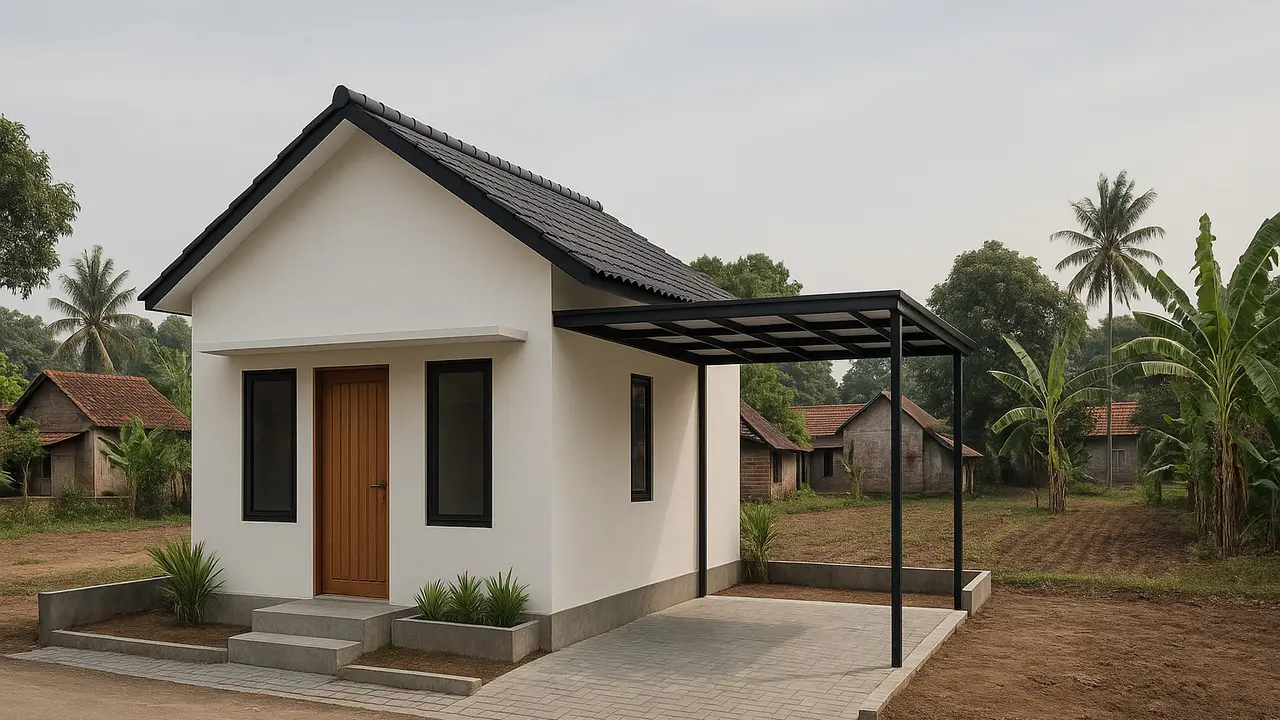 Model Carport Rumah di Desa yang Sederhana tapi Nyaman/via AI