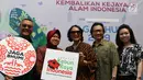 Wali Kota Surabaya Tri Rismaharini foto bersama saat peluncuran gerakan Jaga Bhumi periode ke-2 di Jakarta, Rabu (21/11). Penyelamatan plasma nutfah Indonesia melalui revitalisasi dan peningkatan jumlah kebun raya. (Liputan6.com/Immanuel Antonius)