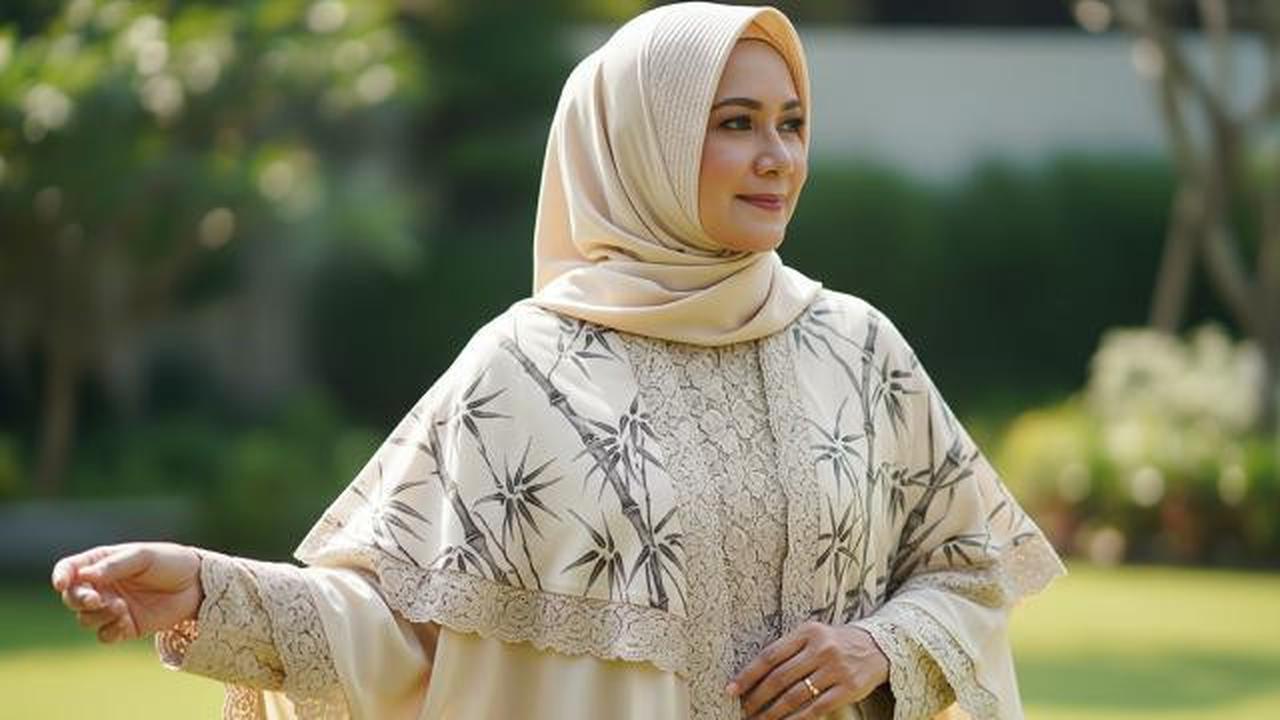 7 Gamis Batik Brokat Syar'i untuk Ibu 50 Tahun dengan Potongan Longgar