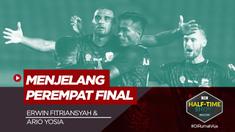 Cover Half Time Show dengan tema "Banyak Kejutan di Piala Menpora 2021 dan Siapa Saja Pemain yang Bersinar?"