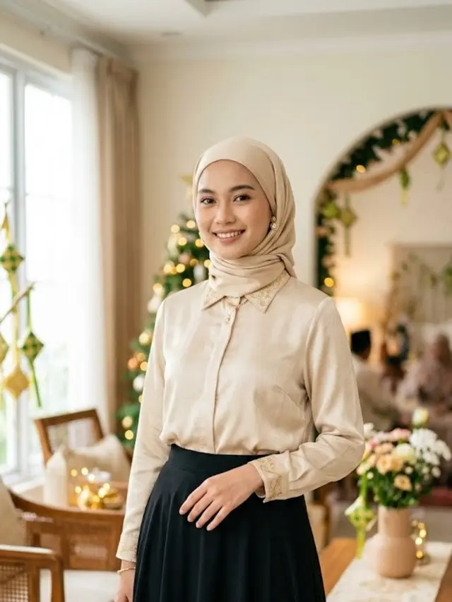 padu padan rok hitam dan blouse