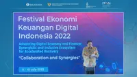 Menteri Koordinator bidang Perekonomian Airlangga Hartarto dalam pembukaan Festival Ekonomi dan Keuangan Digital Indonesia (FEKDI), Bali, Senin (11/7/2022).