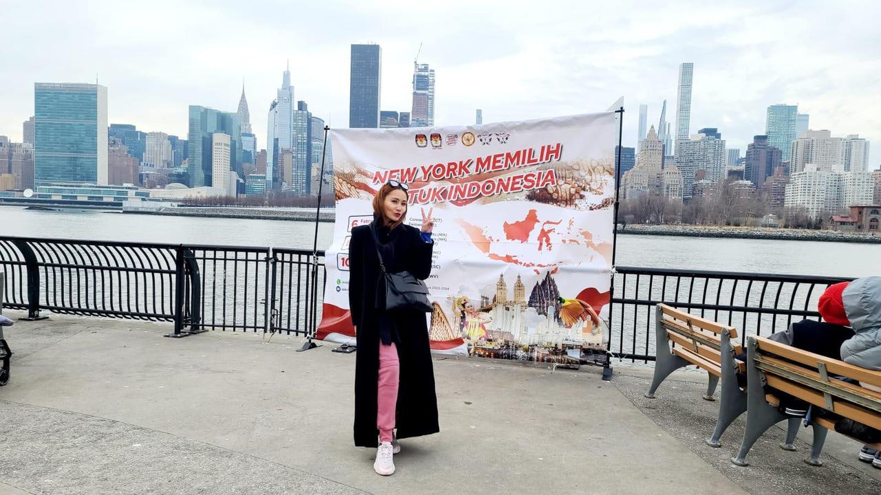 Cheverly Amalia nyoblos di New York, Amerika Serikat
