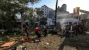 Tempat itu penuh dengan orang-orang yang terluka dalam serangan Israel, serta warga sipil yang mencari perlindungan. (MAHMUD HAMS/AFP)