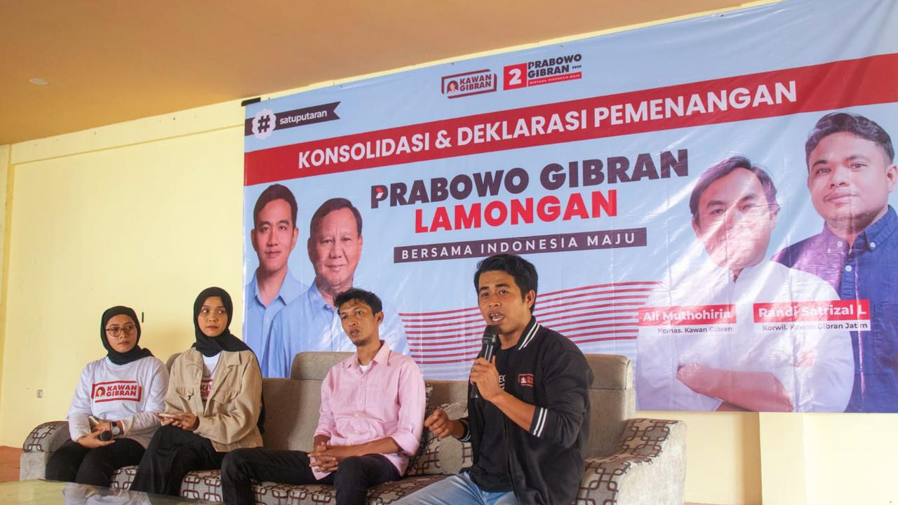 Relawan Kawan Gibran deklarasi di Lamongan. (Istimewa)