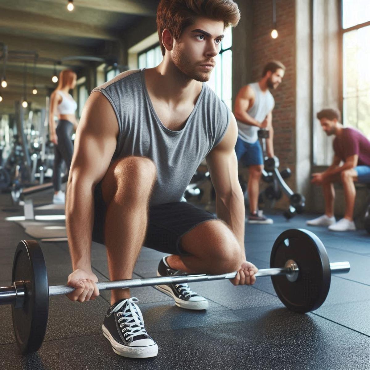 Ilustrasi Angkat Beban di Gym