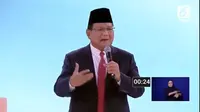 Calon Presiden nomor urut 02 Prabowo Subianto dalam debat kedua capres 2019. (Liputan6.com)