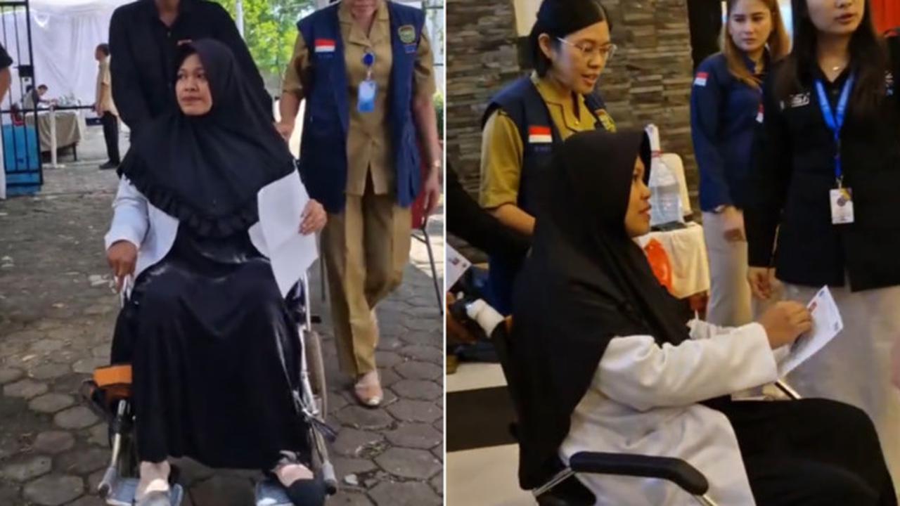 Viral Kisah Wanita di Sumsel Jalani Tes CPNS 2024 Usai Melahirkan, Datang dengan Kursi Roda