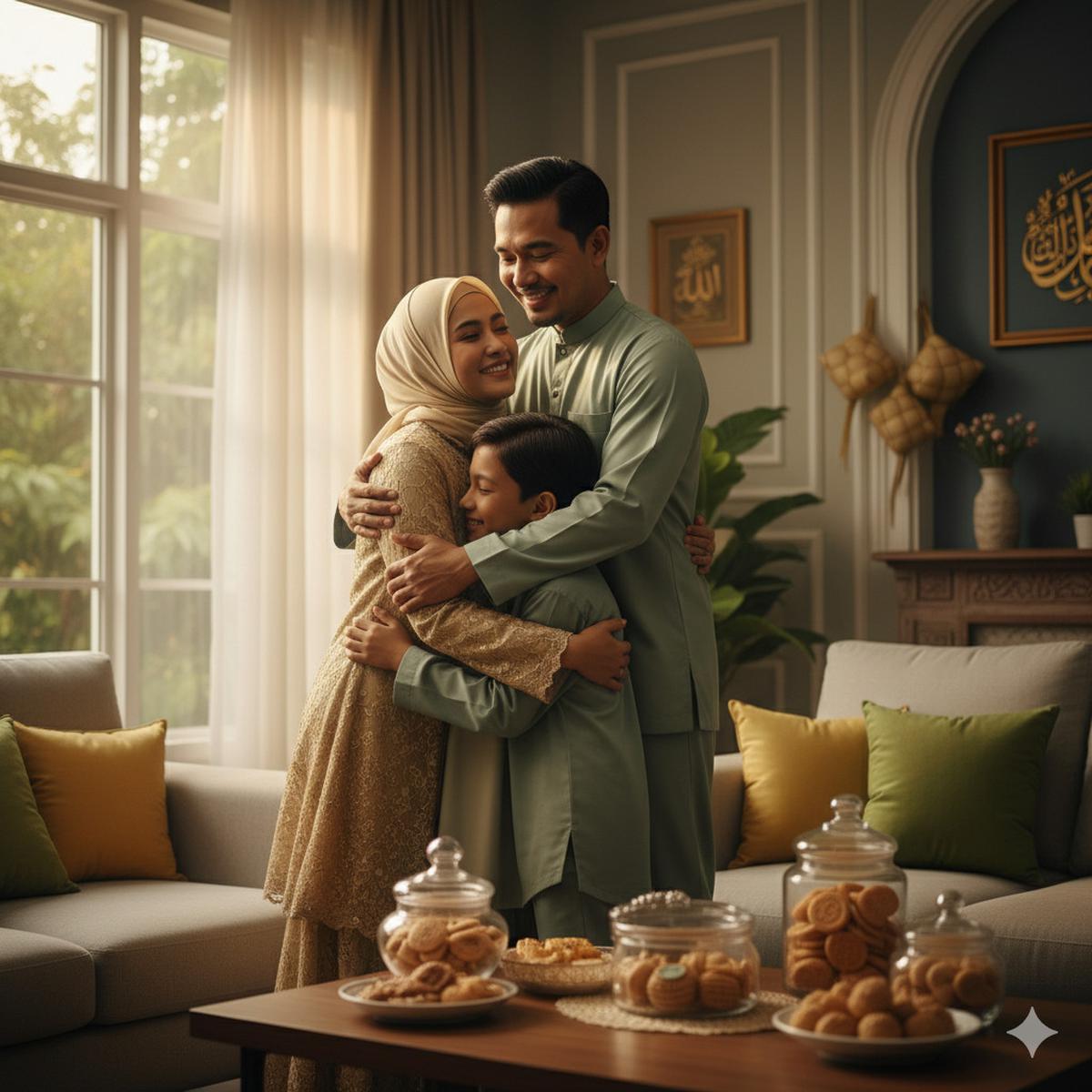 Prompt AI Foto Keluarga Muslim: Tampilan Modest Fashion, Hangat, dan Penuh Kedamaian