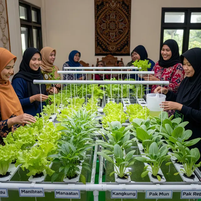 Ide Kebun Sayur Hidroponik untuk Ibu PKK
