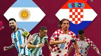 Piala Dunia - Argentina Vs Kroasia - Messi, Di Maria Vs Modric, Perisic (Bola.com/Adreanus Titus)