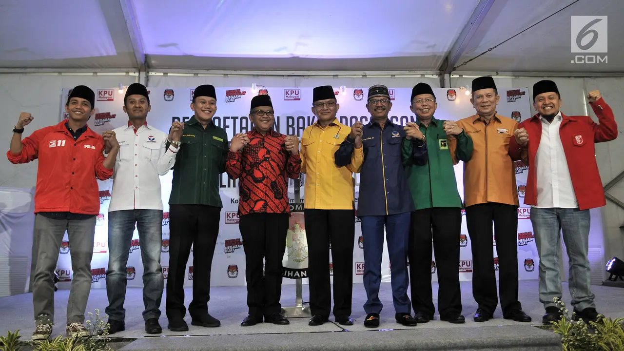 9 Sekjen Partai Koalisi Jokowi Sambangi KPU