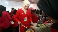 Citra Kirana menghadiri acara "Royco Nutrimenu" dalam rangka Hari Gizi Nasional 2024 di&nbsp;Hutan Kota by Plataran di komplek Gelora Bung Karno (GBK), Jakarta, 6 Februari 2024. (dok. PR)
