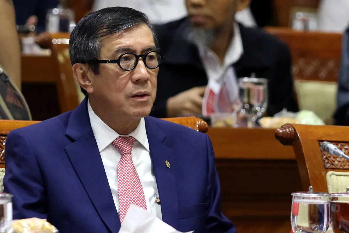 Menkumham Yasonna Rapat Kerja dengan Komisi III DPR