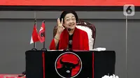 Megawati kemudian mengatakan bahwa pemilu bukanlah alat elite politik untuk melambungkan kekuasaan dengan segala cara. (Liputan6.com/Herman Zakharia)