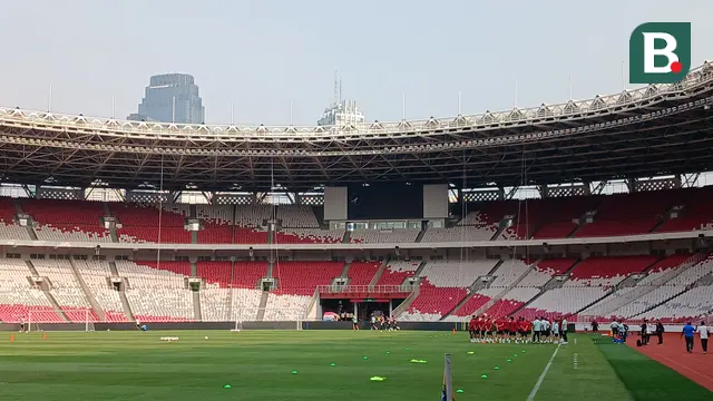 Latihan resmi Timnas Indonesia Vs Irak di SUGBK