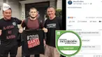 Di tengah ramainya pembicaraan tentang Khabib, beredar sebuah foto Khabib yang memamerkan kaus hitam bertuliskan #2019GantiPresiden.