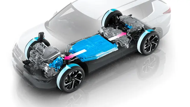 Ilustrasi sistem Outlander PHEV (Mitsubishi)