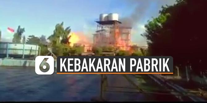 VIDEO: Viral Kebakaran di Pabrik Bioetanol