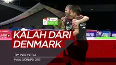 Berita video highlights pertandingan Piala Sudirman 2019 Grup 1B antara tim Indonesia melawan Denmark yang berakhir dengan skor 2-3, Rabu (22/5/2019).