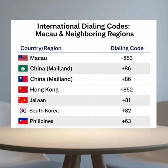 Perbedaan Kode +853 Makau dengan Kode Negara Tetangga di Asia (AI Generated)