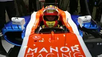 Rio Haryanto, pembalap Manor Racing, saat beraksi di Shanghai International Circuit. (Liputan6.com/Manor Racing)