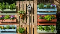 8 Kebun Vertikal dari Kayu Palet Bekas, Desain Kreatif untuk Lahan Terbatas