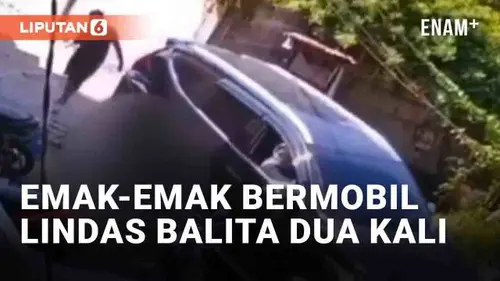 VIDEO: Viral Emak-Emak Bermobil Lindas Balita Dua Kali di Makassar