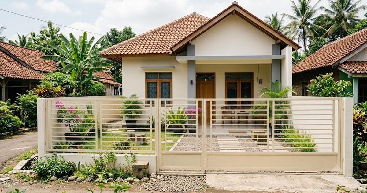 Warna Cat Pagar yang Cocok untuk Rumah Minimalis Kampung (AI Generated)