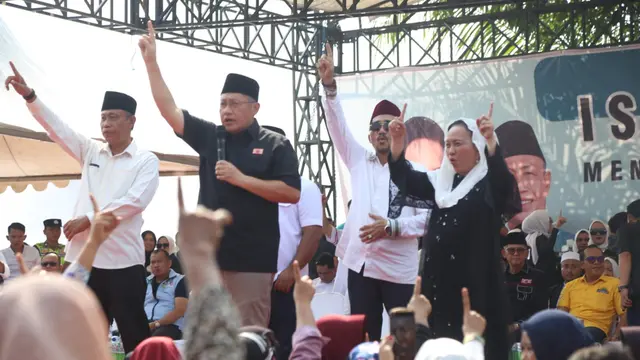 Raja Dangdut Rhoma Irama hingga Anas Urbaningrum Hadiri Kampanye Paslon Pilkada Musi Banyuasin