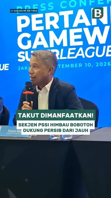 Takut dimanfaatkan! Sekjen PSSI himbau Bobotoh dukung Persib dari jauh